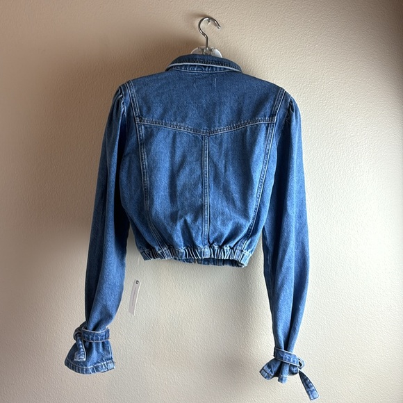 Maeve Cropped Jean Jacket Size Small NWT - Picture 5 of 7